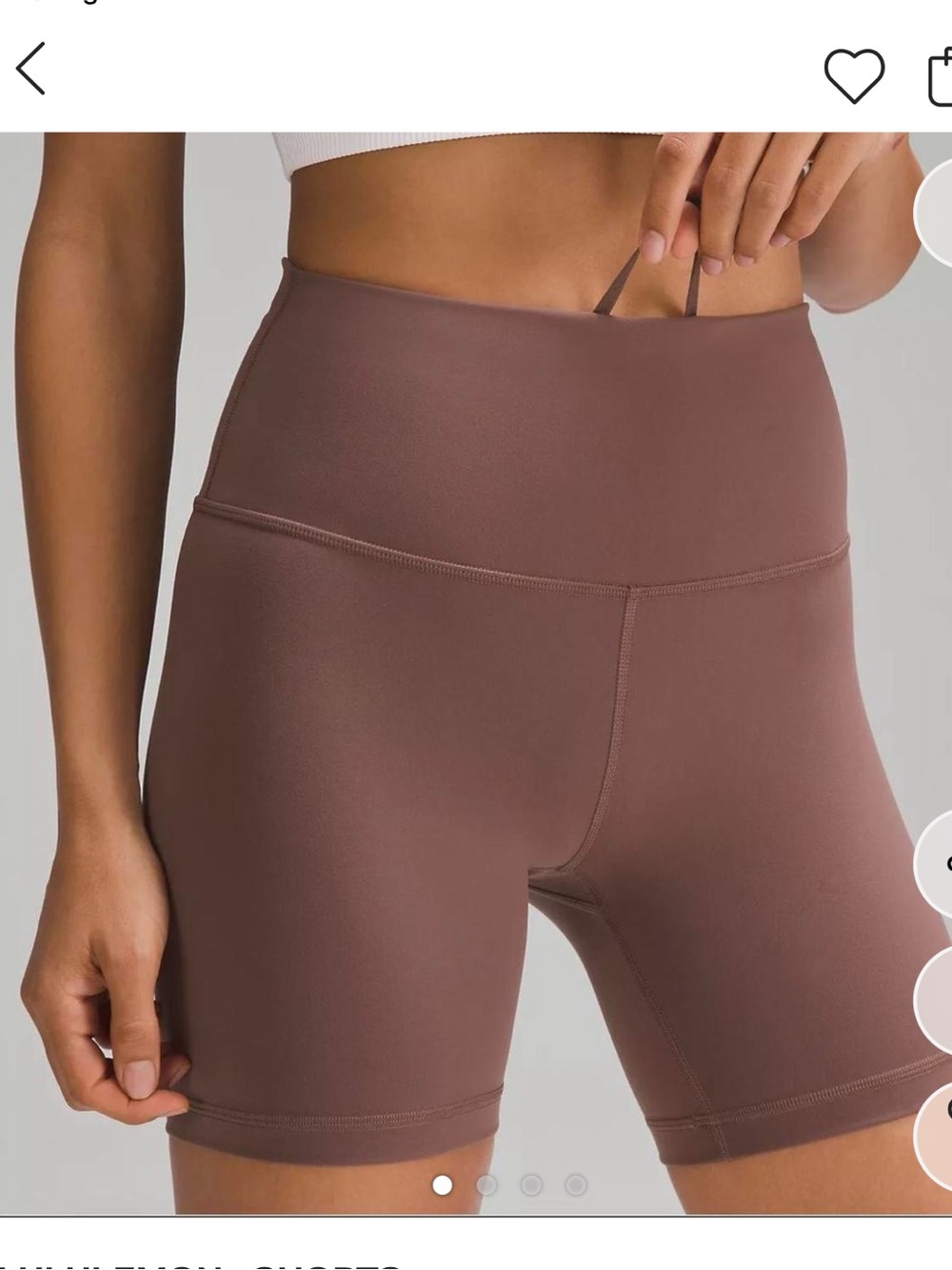 lululemon athletica High-Rise Wunder Train 6in Biker Shorts — Dark Oxide (Mauve)